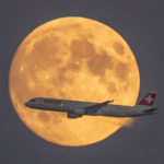 SWISS' Airbus A321 lunar transiting shortly after take-off from Copenhagen to Zurich