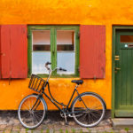 Bike relaxing against the wall in Nyboder